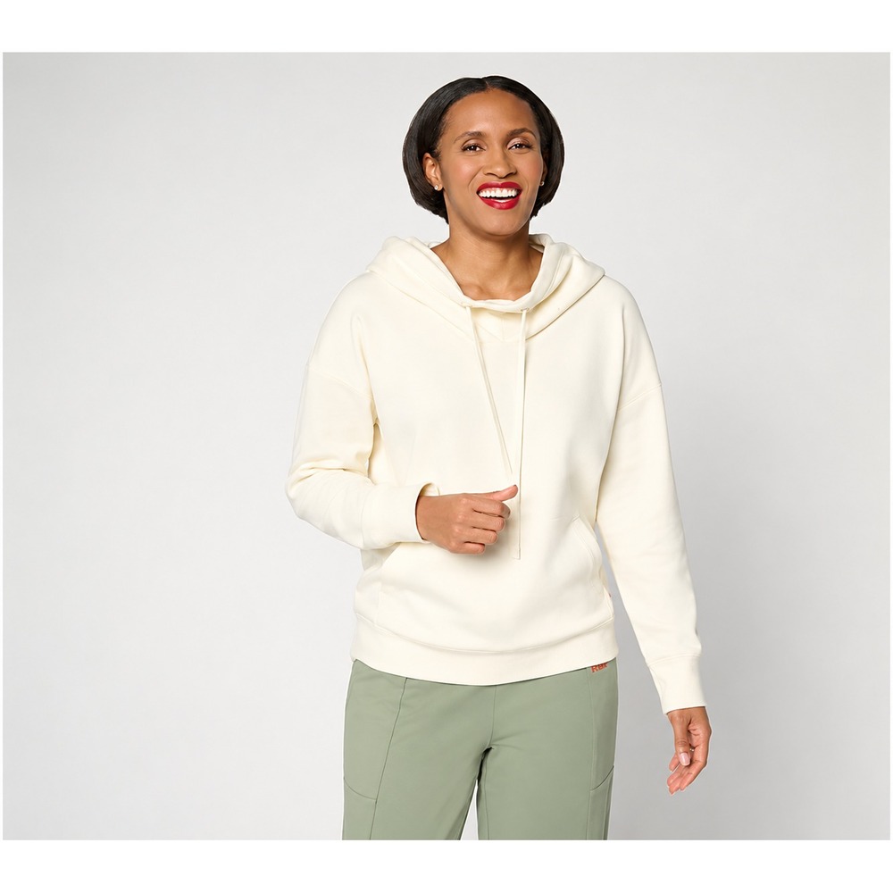Peace Love World Long Sleeve Cowl Neck Pullover Pristine, Small